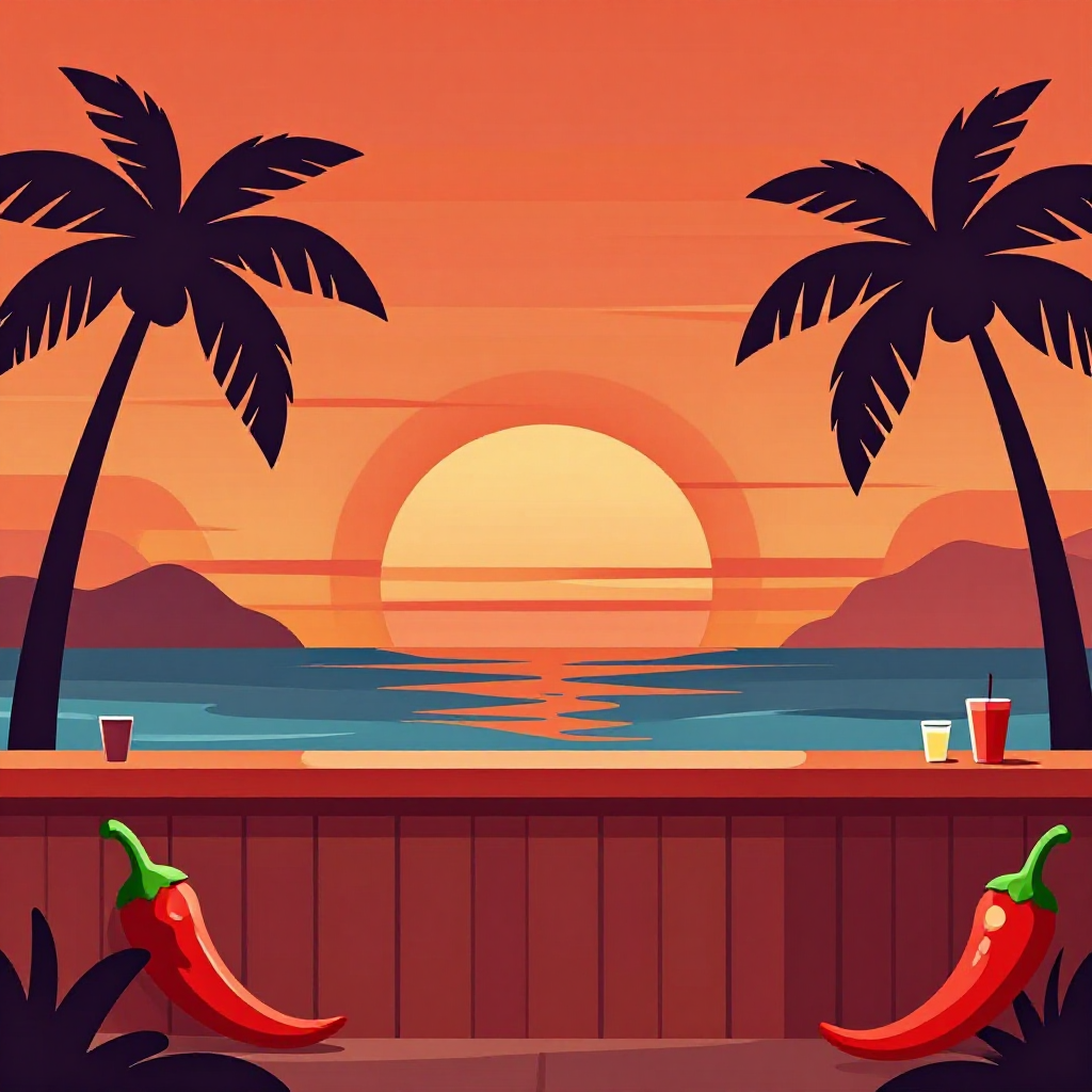 Chili Bar tropical background